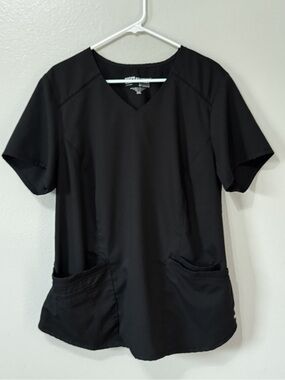 Grey's Anatomy Black V-Neck Short Sleeve Scrub Top 2XL EUC